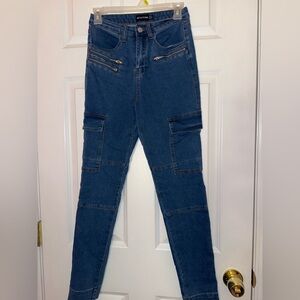 PrettyLittleThing Dark Blue Skinny Jeans